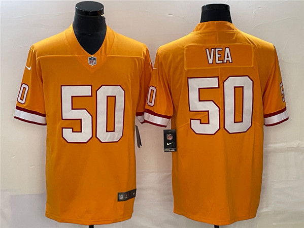 Men's Tampa Bay Buccaneers #50 Vita Vea Orange Vapor Untouchable Limited Stitched Jersey